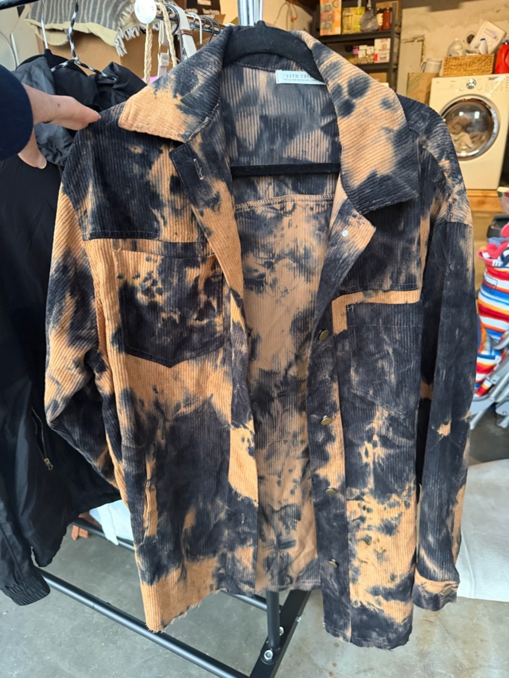 12th Tribe Acid Wash Corduroy Shirt Jacket